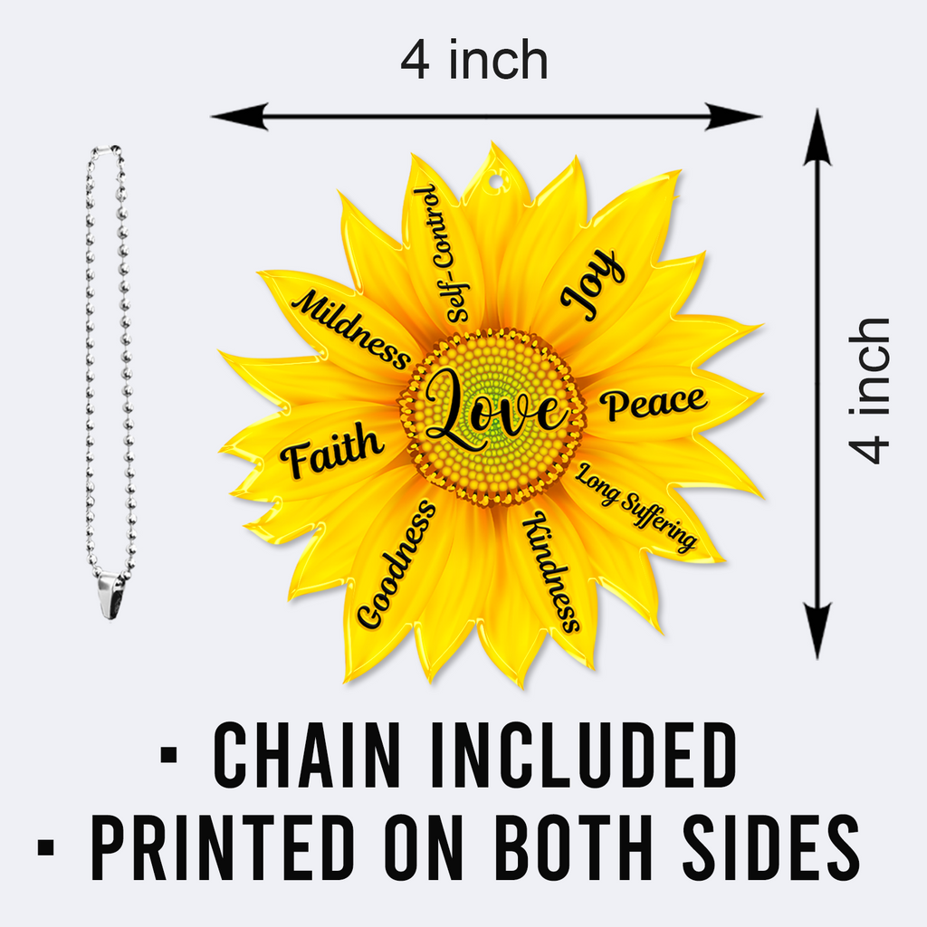 Sunflower Fruit Of The Spirit Christian Ornament Gift Christmas Ornament Car Hanging