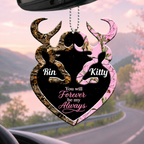 Personalized Name Buck And Doe You Will Forever Be My Always Heart Ornament - Ideal Gifts for Couples, for Husband & Wife