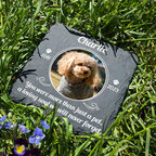 Circle Frame Pet Photo You Were More Than Just A Pet Custom Dog Memorial Stone, Pet Memorial Gifts - Personalized Custom Memorial Tomstone