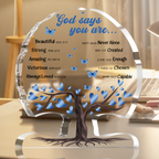 Blue Heart Tree You Are Acrylic Plaque Christian Gifts