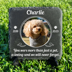 Circle Frame Pet Photo You Were More Than Just A Pet Custom Dog Memorial Stone, Pet Memorial Gifts - Personalized Custom Memorial Tomstone