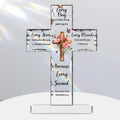 Every Second He Loves You Cross Shaped Acrylic Plaque Christian Gifts Religious Gifts Inspirational Gifts with Bible Verse Prayers