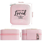 You Are Loved Jewelry Box Organizer Initial Small Jewelry Box Custom Personalized Birthday Gift Women Her, Travel Essentials, Mothers Day Gift, Graduation Gift