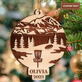 Disc Golf Custom Ornament 2 Layers Christmas Car Hanging Wooden Ornament