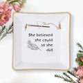 She Believed Bible Verse Christian Gifts Inspirational Religious Gifts Ceramic Ring Dish