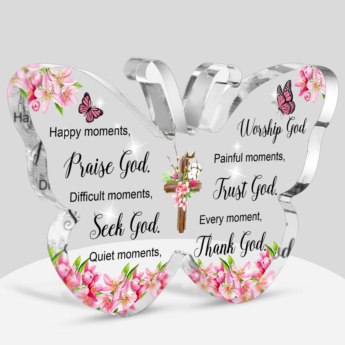 Every moment Butterfly Shaped Acrylic Plaque Christian Gifts Religious Gifts Inspirational Gifts with Bible Verse Prayers