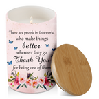 Pink Floral Thank You Scented Candle Gifts