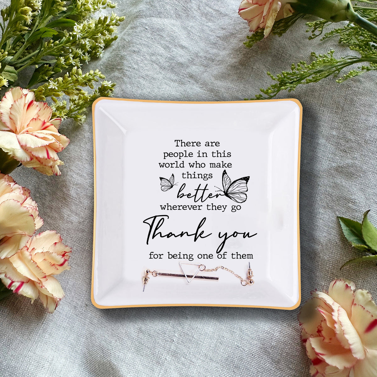 Thank You For Being One Of Them Christian Gift Inspirational Religious Gift Ceramic Ring Dish