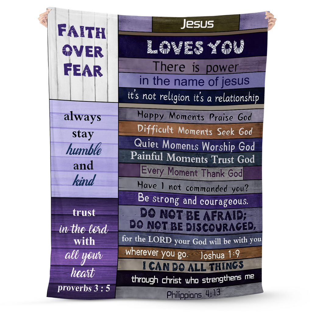 Christian Gifts for Women Faith Blanket - Religious Throw Fleece Blanket