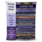 Christian Gifts for Women Faith Blanket - Religious Throw Fleece Blanket