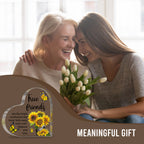 True Friends Gifts Friendship Sunflower Gifts For Bestie Best Female Friend Birthday Gifts For Women Heart Acrylic Plaque