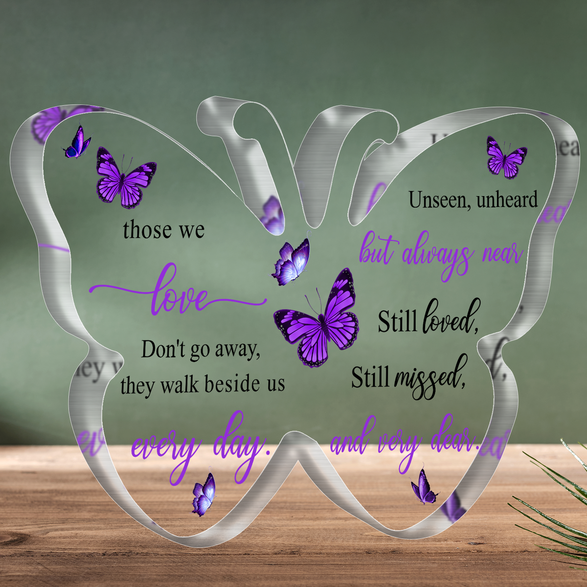 Butterfly Floral Those We Love Acrylic Plaque Christian Gifts