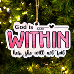 God Is Within Her Christian Gifts For Women, Birthday Gifts For Women, Ornament Gift