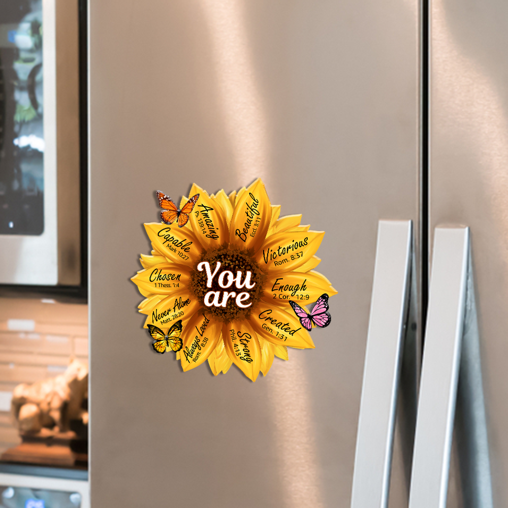 Sunflower You Are Gift Bible Verse Christian Gifts For Women Refrigerator Magnet Home Decor Magnet