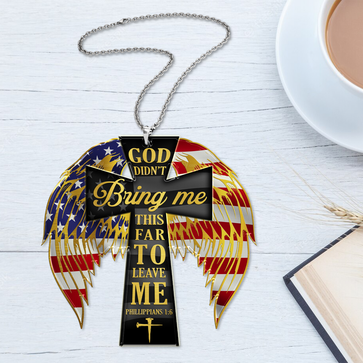 Cross Wings God Bring Me Christian Gifts For Women, Birthday Gifts For Women, Ornament Gift, Christmas Ornament Car Hanging