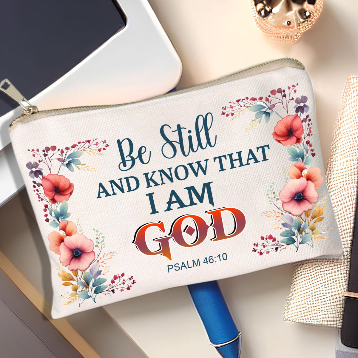 Be Still And Know Cosmetic Bag Christian Gifts Religious Gifts Inspirational Gifts Gifts For Women
