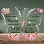 Every moment Butterfly Shaped Acrylic Plaque Christian Gifts Religious Gifts Inspirational Gifts with Bible Verse Prayers
