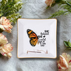 She Believed She Could So She Did Christian Gifts Inspirational Religious Gifts Ceramic Ring Dish