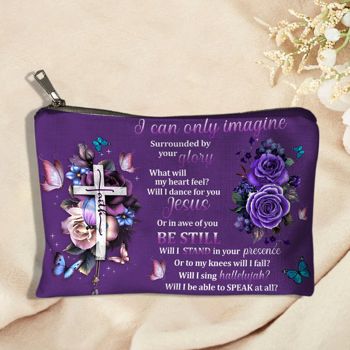 Surrounded By Your Glory Cosmetic Bag Gifts For Women Christian Gift