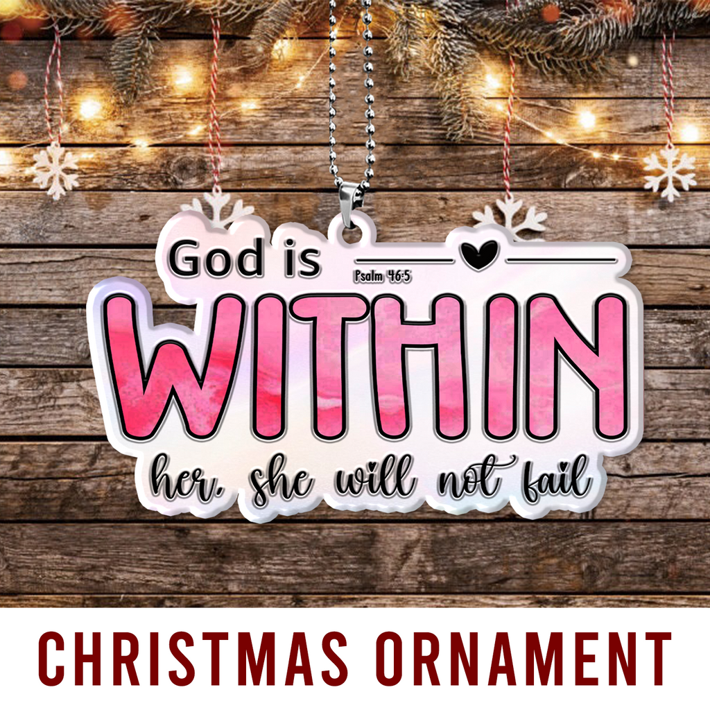 God Is Within Her Christian Gifts For Women, Birthday Gifts For Women, Ornament Gift