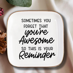 Ceramic Ring Dish You're Awesome Birthday Gifts for Women Unique, Best Friends Gifts For Women Her Mom Sister Coworker Inspirational Gifts for Women