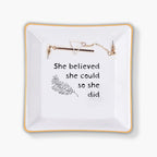 She Believed Bible Verse Christian Gifts Inspirational Religious Gifts Ceramic Ring Dish