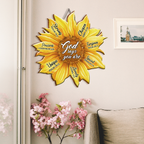 Sunflower God Says You Are Inspirational Gift Birthday Gifts Wall Decor Shaped Wood Sign