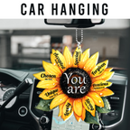 Sunflower You Are Christian Ornament Gift Bible Verse Christmas Ornament Car Hanging