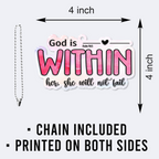 God Is Within Her Christian Gifts For Women, Birthday Gifts For Women, Ornament Gift