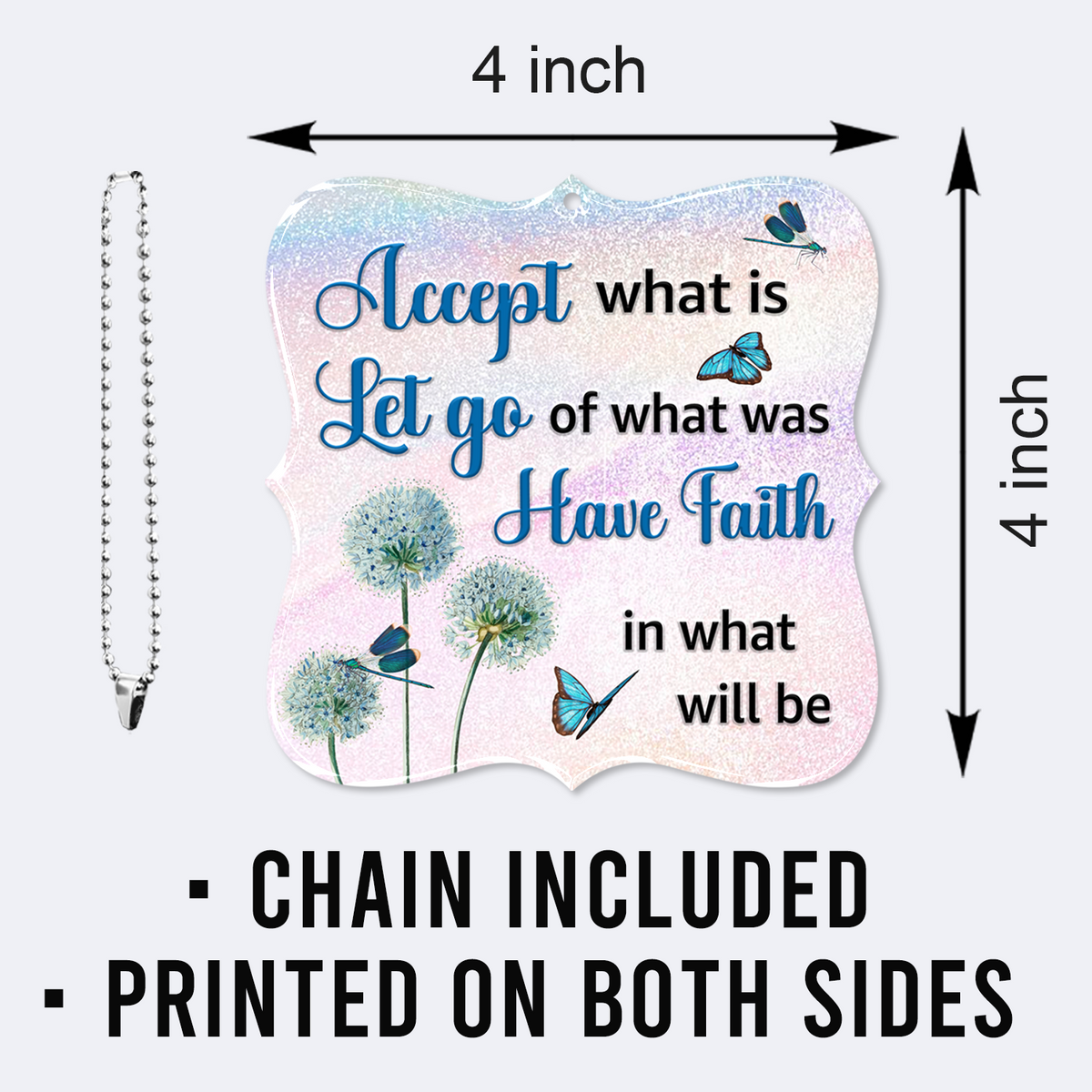 Dandelion Have Faith Christian Gifts For Women, Birthday Gifts For Women, Ornament Gift, Christmas Ornament Car Hanging