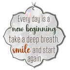 Flower Silhouette Every Day Is A New Beginning Christian Ornament Gift Bible Verse Christmas Ornament Car Hanging