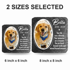 Pet Photo Your Life Was A Blessing Custom Dog Memorial Stone, Pet Memorial Gifts - Personalized Custom Memorial Tombstone