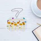 Sunflowers Colorful Butterfly God Says You Are Transparent Ornament