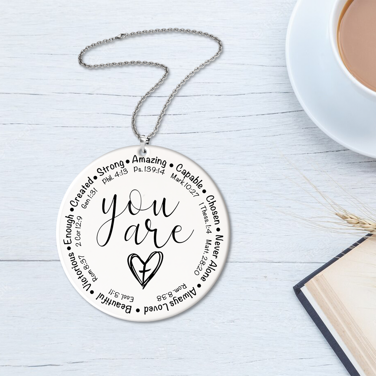 You Are Faith Cross Christian Ceramic Ornament Gift Christmas Ornament Car Hanging