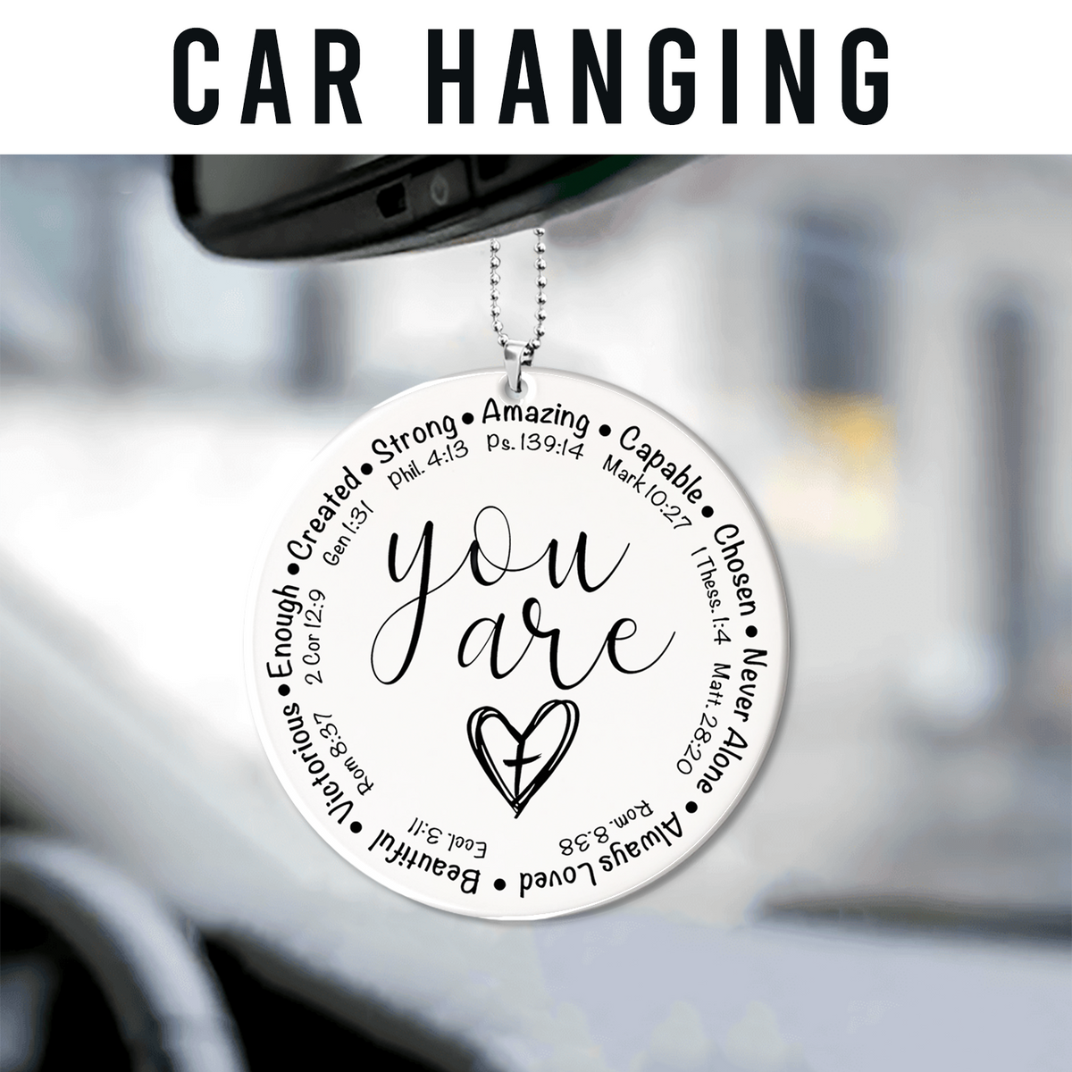 You Are Faith Cross Christian Ceramic Ornament Gift Christmas Ornament Car Hanging