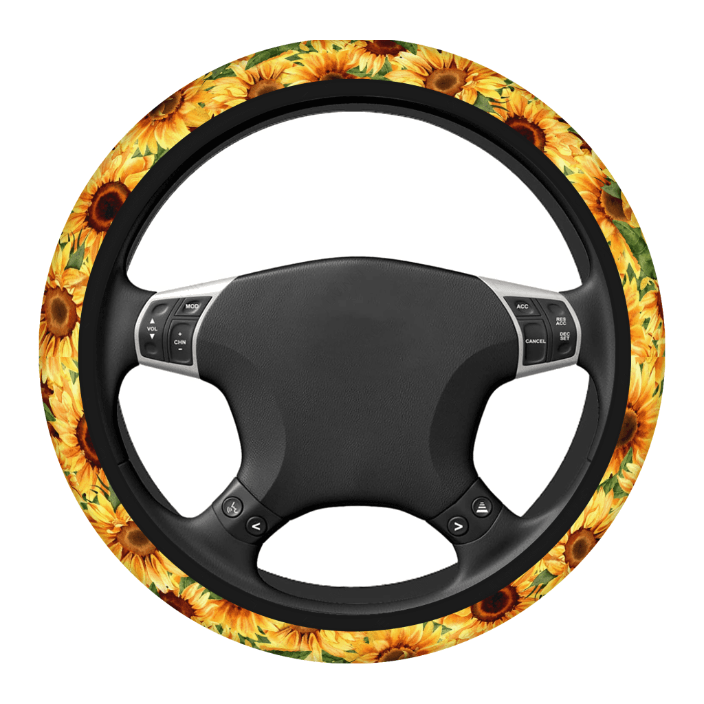 Beautiful Sunflower Steering Wheel Cover Car Accessories