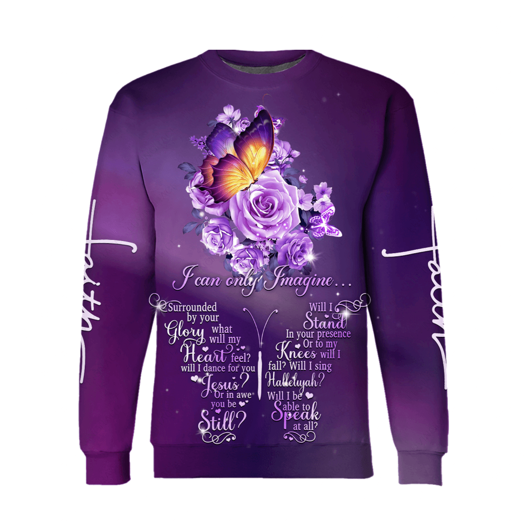 Butterfly Purple Flowers Surrounded By The Glory Hoodie