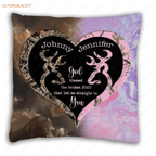 Camo Heart Buck And Doe Personalized Pillow
