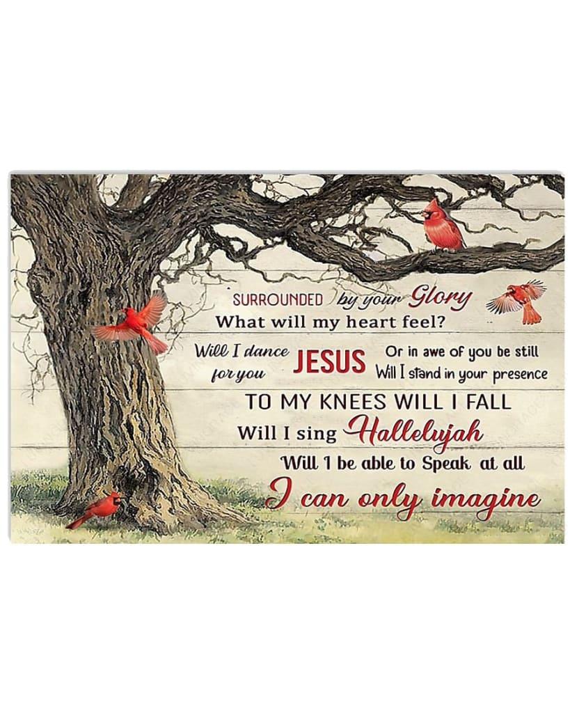 Cardinals Around Tree By Glory