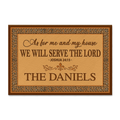 Christian Gifts As For Me And My House Butterfly Personalized Doormat