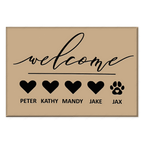 Custom Family & Pet Name Welcome Mat