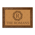 Custom Monogram Circle And Vine Family Doormat