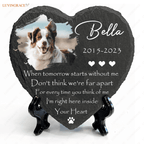 Dog Photo When Tomorrow Starts Without Me Custom Memorial Stone Pet Gifts - Personalized Tombstone