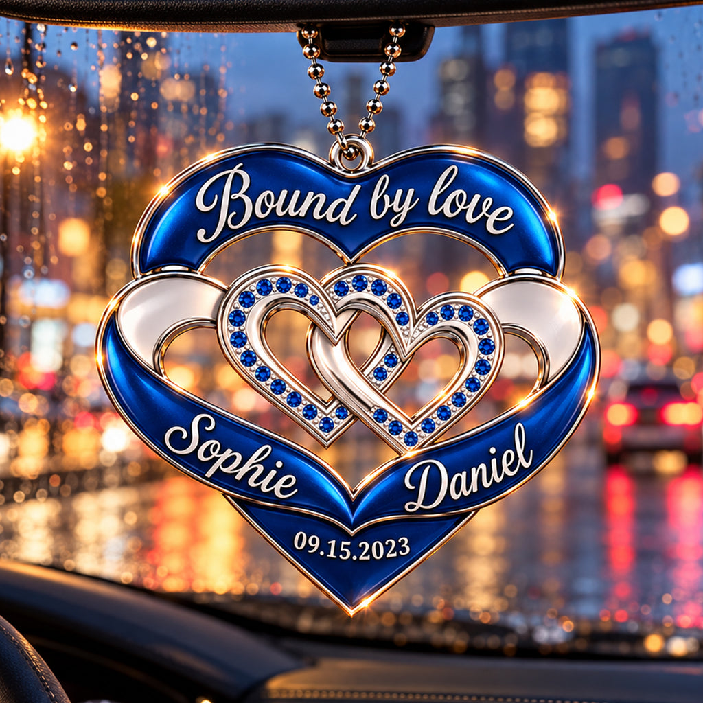 Personalized Names & Date Bound by Love Ornament - Anniversary Gift for Couple.