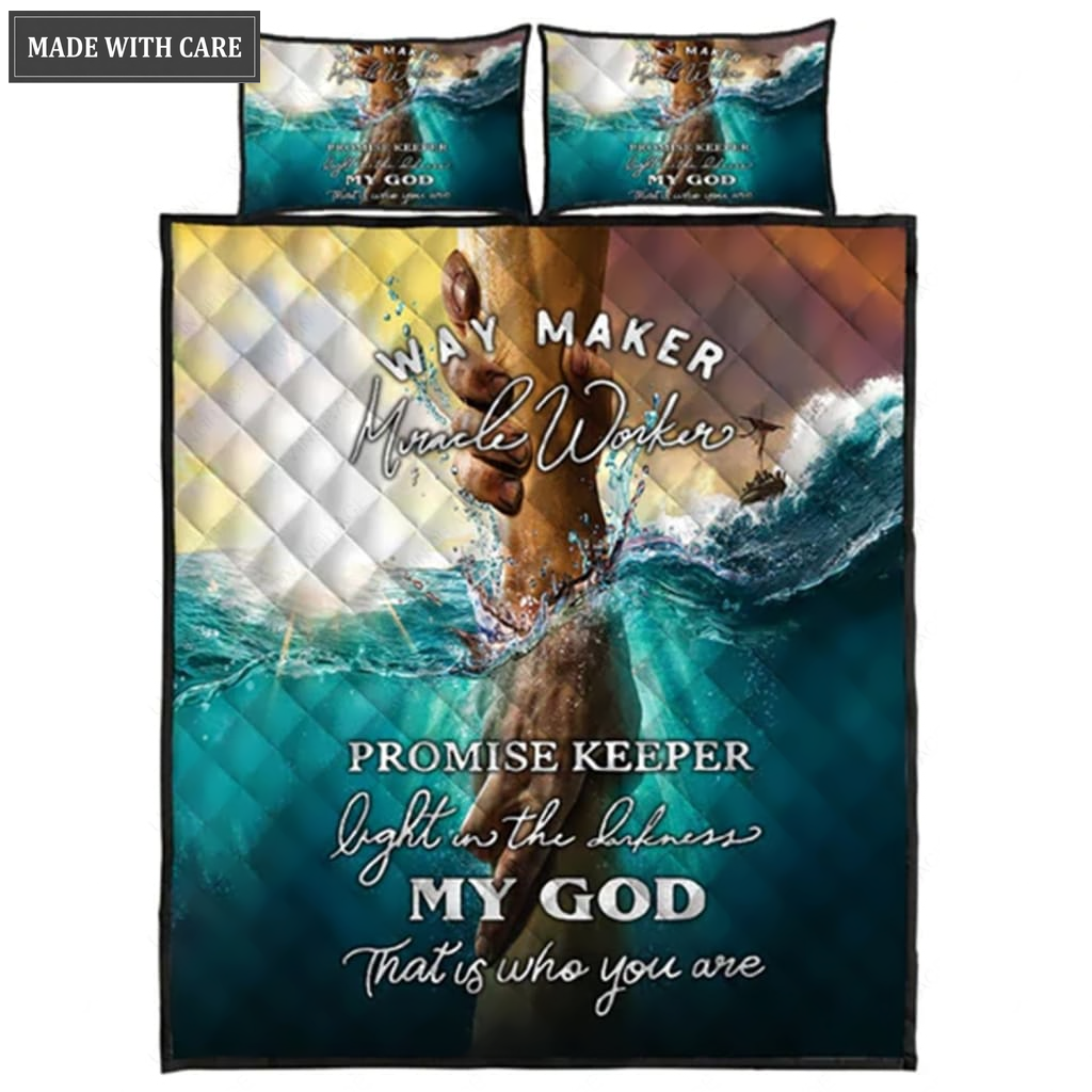 Jesus Saves Christian Quilt Bedding Set