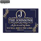 Leave Border Monogram As For My House Personalized Doormat
