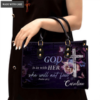 Printfamily L186 Flowers Butterfly God Is In With Her Personalized Custom Handbag
