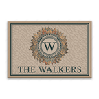 Printfamily L35 Monogram Collection Family Name Personalized Doormat