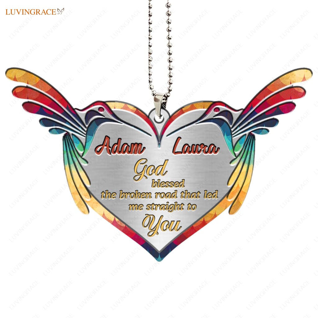 Printfamily M105 Hummingbird Couple God Blessed Personalized Ornament