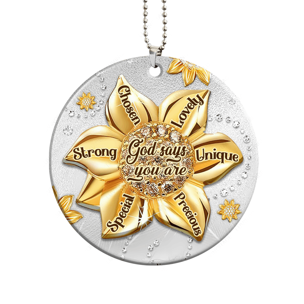 Printfamily M114 Sunflower God Says You Are Ornament
